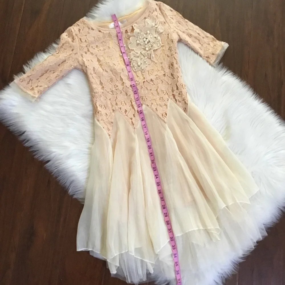 Tea Length Vintage Inspired Lace & Chiffon Dress